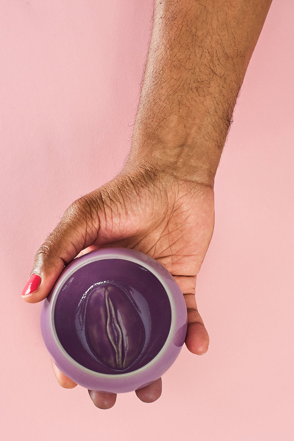 Handgemachte Vulva Tasse - mittelgross -  Keramik Unikat in lila 💜