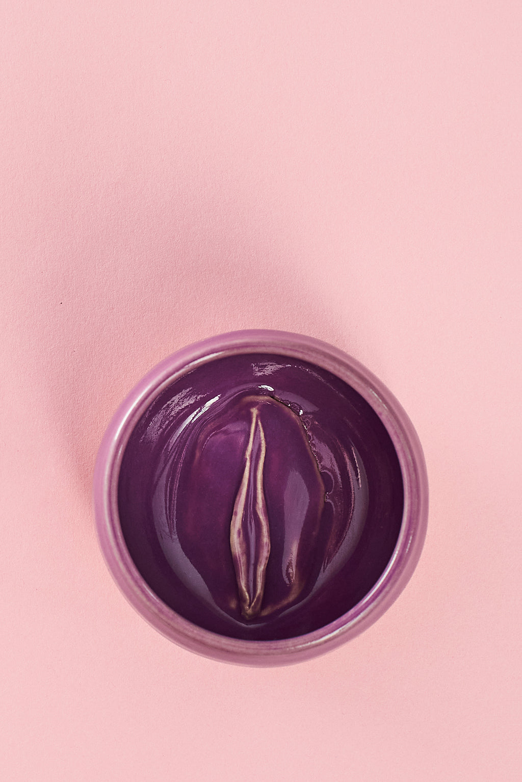 Handgemachte Vulva Tasse - klein -  Keramik Unikat in lila 💜