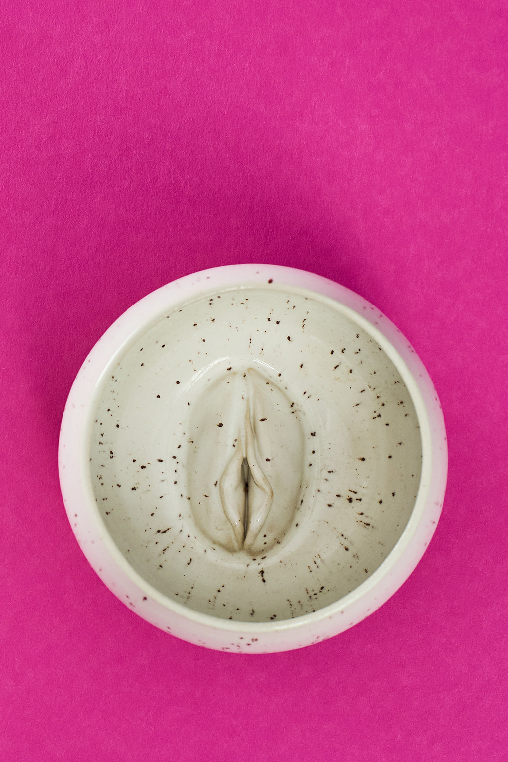 Handgemachte Vulva Tasse - gross -  Keramik Unikat in Stracciatella 🤍