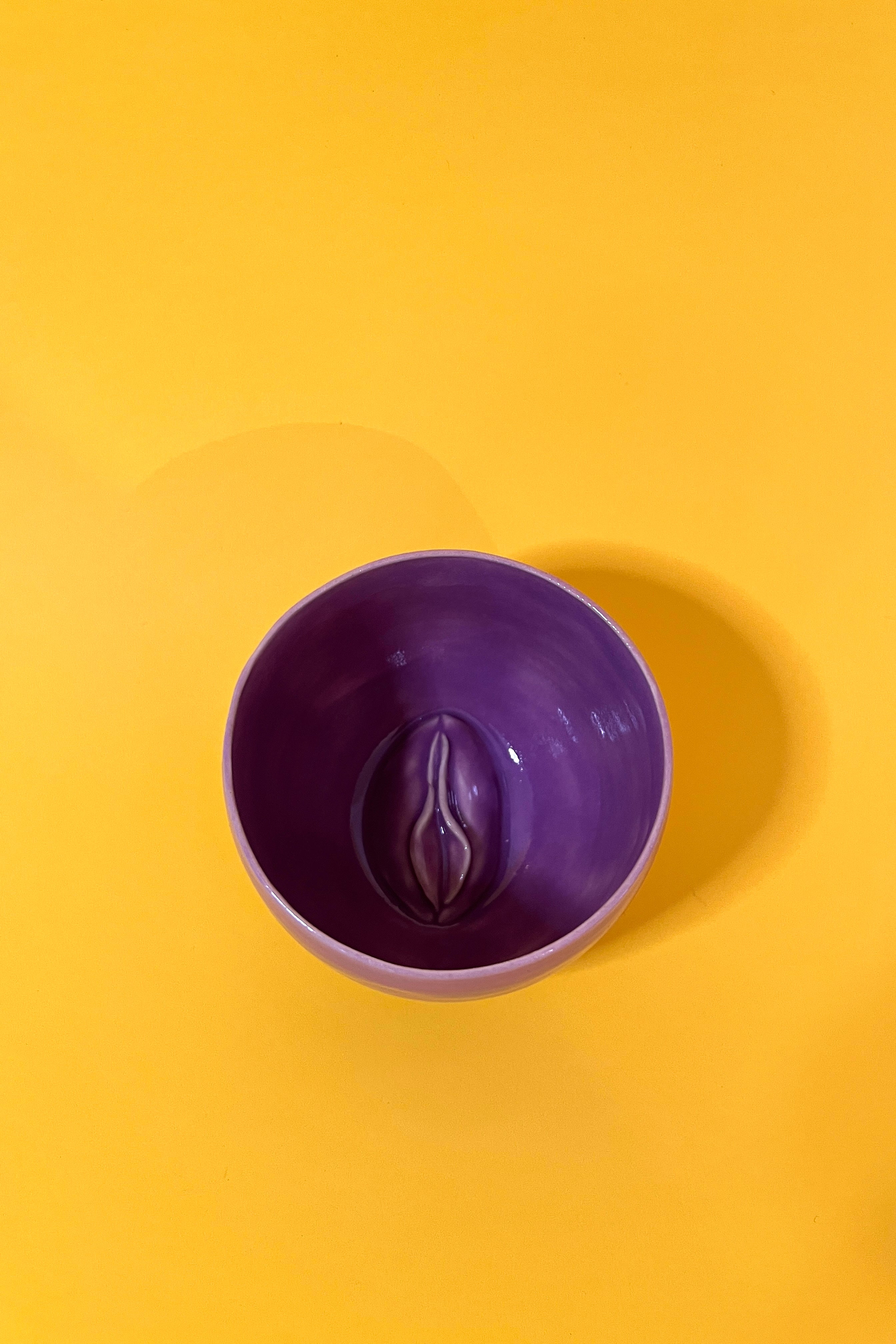 Handgemachte Vulva Tasse - gross -  Keramik Unikat in lila 💜